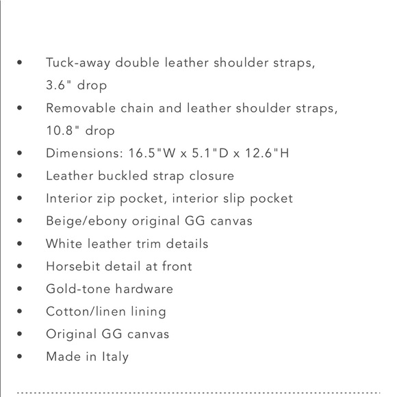 NWT Gucci Horsebit 1955 Large Tote Bag White Leather and Signature Canvas - Picture 15 of 15